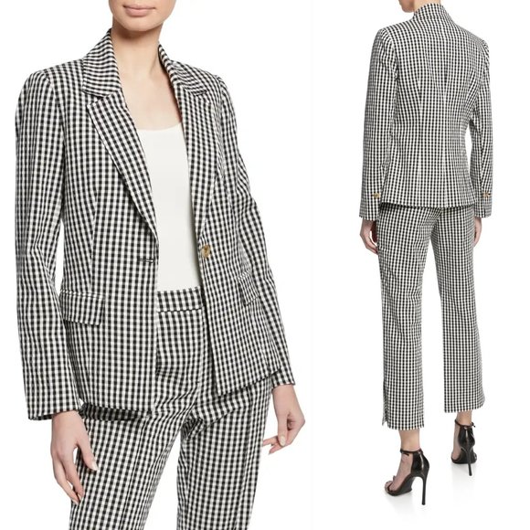 Tanya Taylor Alejandra Gingham Single-Button Jacket
